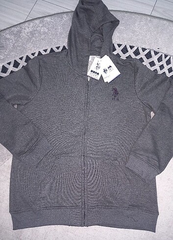 13-14 Yaş Beden çeşitli Renk Uspa kapşonlu fermuarlı sweatshirt