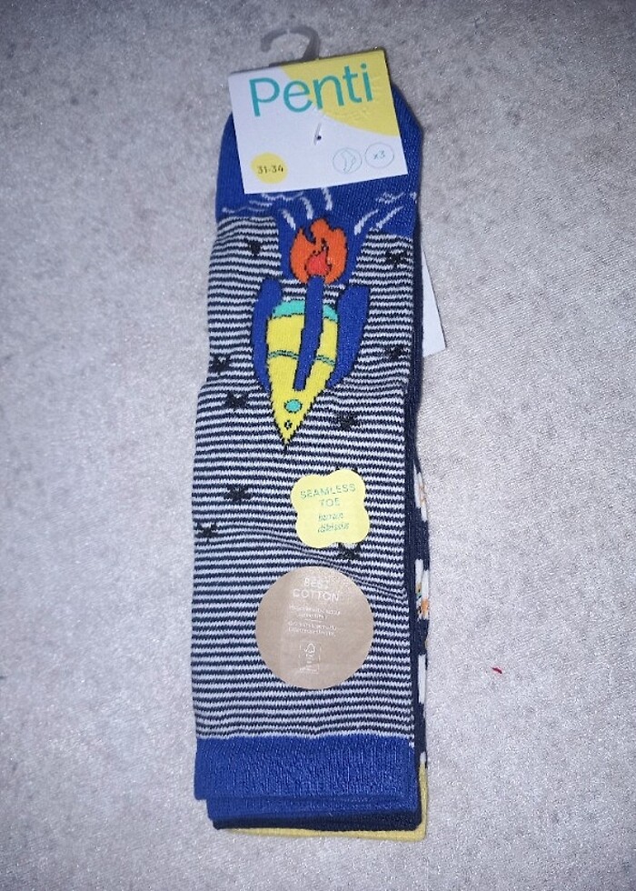 Penti 3 lu rocket space çorap  - Görsel 3