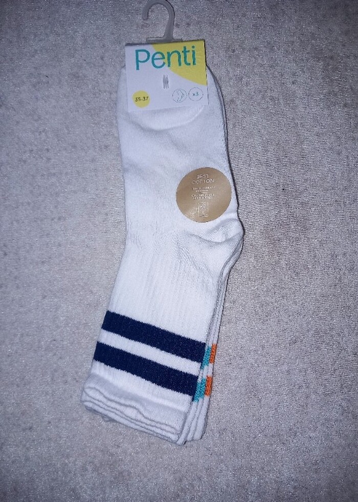 Penti üçlü tenis soket çorap  - Görsel 3