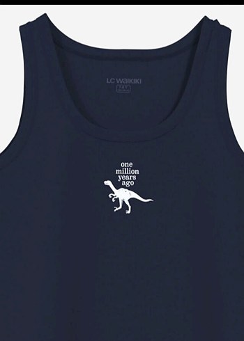 Baskılı Çocuk Atlet 2'li Beyaz ve Koyu - Görsel 3