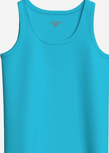 Renkli Desenli ve Düz Mavi Erkek Çocuk Atlet - Görsel 3