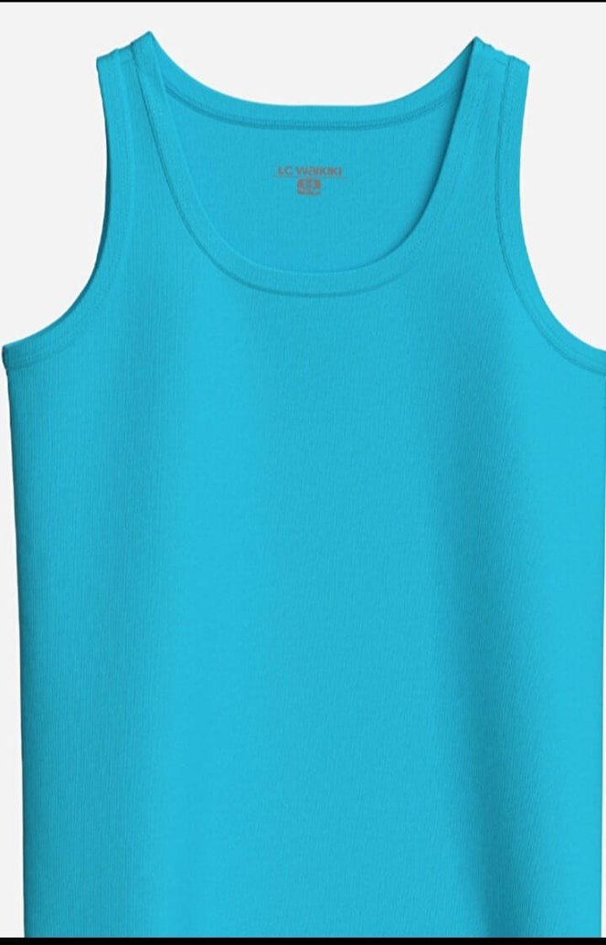 Renkli Desenli ve Düz Mavi Erkek Çocuk Atlet - Görsel 3