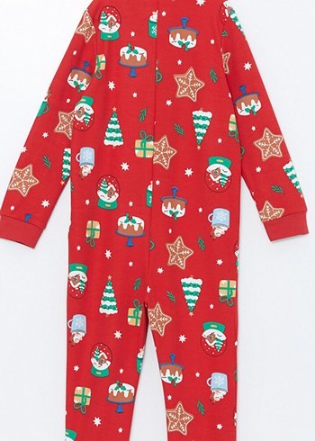 Kırmızı Çocuk Polar Tulum - Görsel 2