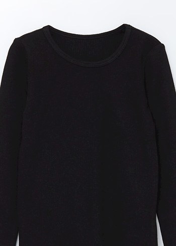 Kızlar için Siyah Uzun Kollu Sweatshirt - Görsel 2