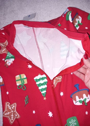 Kırmızı Çocuk Polar Tulum - Görsel 6