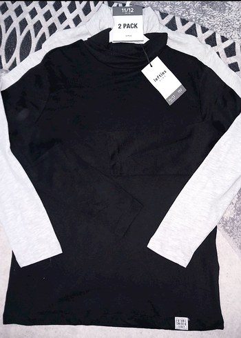 Gri  Boğazlı Basic Triko - Görsel 8