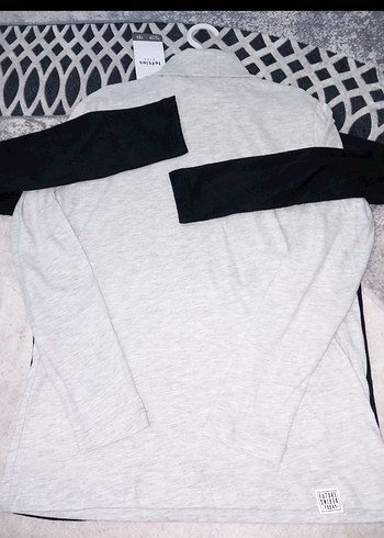 Erkek Çocuk Gri İnce Boğazlı Sweatshirt - Görsel 7