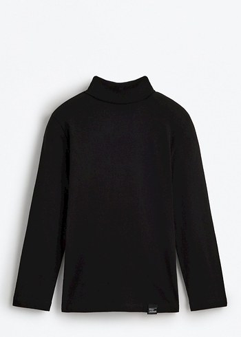 Erkek Çocuk Gri İnce Boğazlı Sweatshirt - Görsel 2