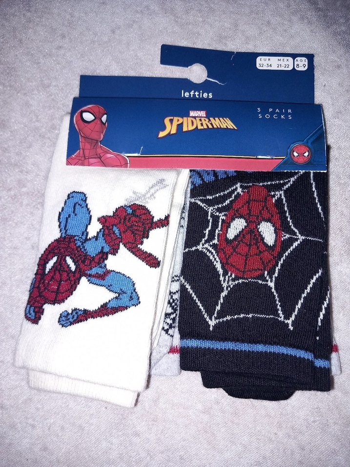 Çocuk Örümcek Adam Desenli Çok Renkli Çorap - Görsel 2