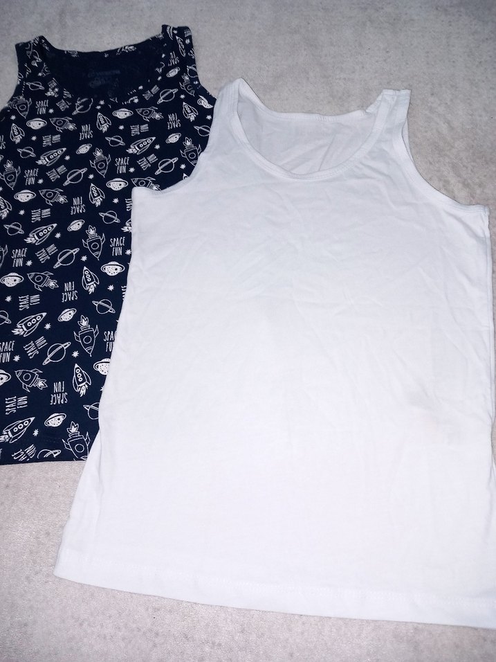 Baskılı ve Beyaz Erkek Çocuk Atlet 2'li - Görsel 5