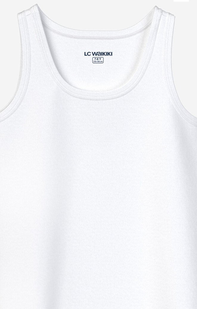 Baskılı ve Beyaz Erkek Çocuk Atlet 2'li - Görsel 3