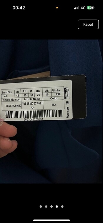 48 Beden mavi Renk Trensyol mılla blazer ceket 48-50 beden