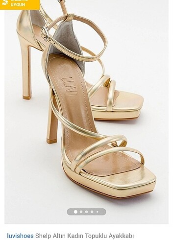 Luvi shoes Gold topuklu ayakkabı 