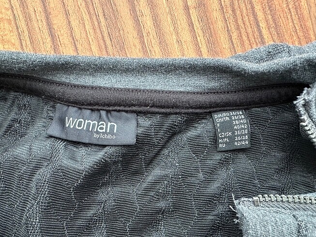36 Beden gri Renk Tchibo Omzu Fermuarlı Kadın Sweatshirt