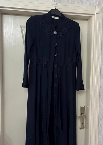 Nakışlı Lacivert Uzun Kollu Kadın FERACE - Görsel 4