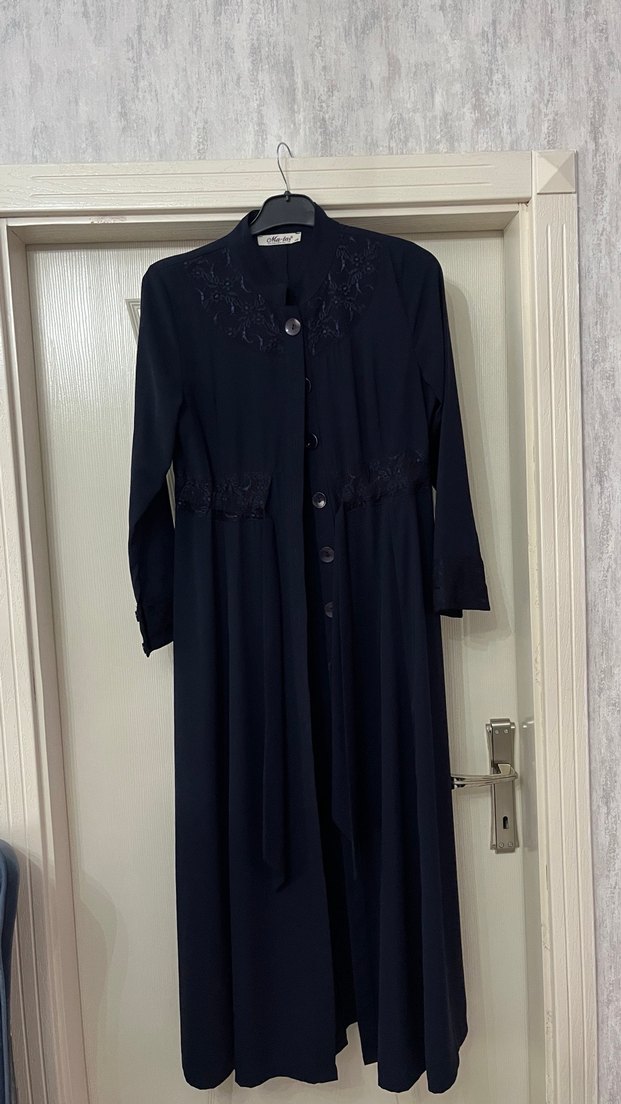 Nakışlı Lacivert Uzun Kollu Kadın FERACE - Görsel 2