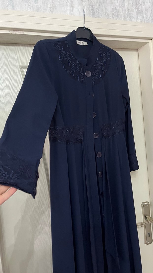 Nakışlı Lacivert Uzun Kollu Kadın FERACE - Görsel 3