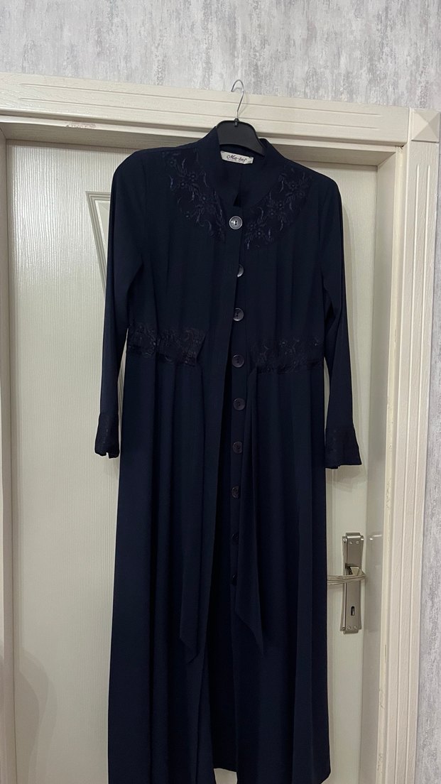 Nakışlı Lacivert Uzun Kollu Kadın FERACE - Görsel 4