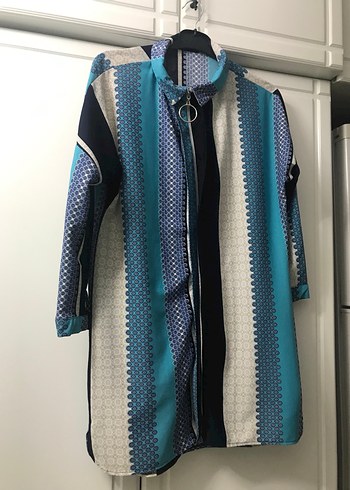 Çok Renkli Uzun Kollu Kadın Tunik - Görsel 3