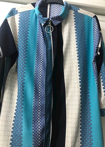 Çok Renkli Uzun Kollu Kadın Tunik - Görsel 2