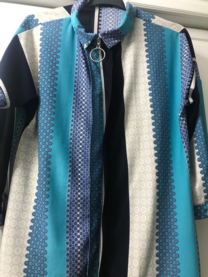 Çok Renkli Uzun Kollu Kadın Tunik - Görsel 2