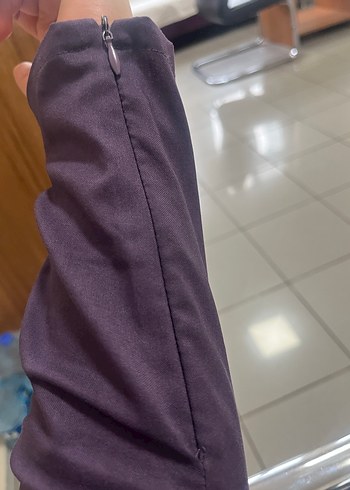 Mor Yüksek Yakalı Kadın Üniforma Takım - Görsel 4