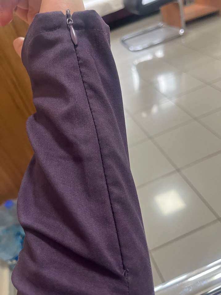 Mor Yüksek Yakalı Kadın Üniforma Takım - Görsel 4