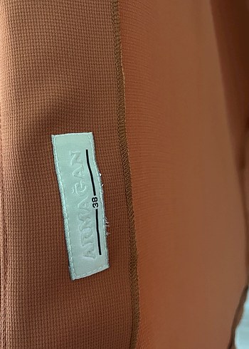 Turuncu Uzun Kollu Salaş Elbise Ferace Kap - Görsel 4