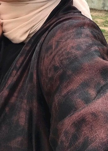 Siyah Uzun Salaş Kadın Kimono Abaya - Görsel 2