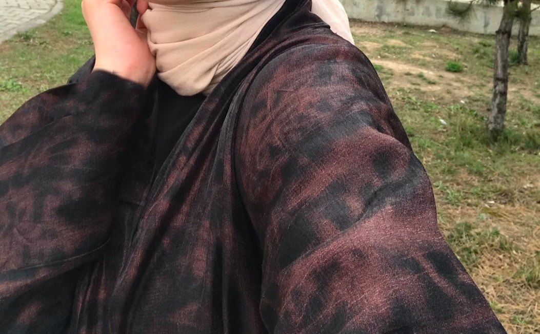 Siyah Uzun Salaş Kadın Kimono Abaya - Görsel 2