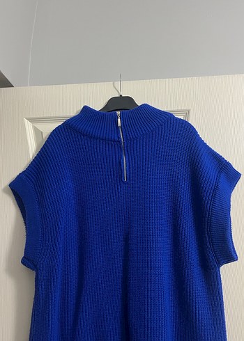 Kadın Mavi Boğazlı Triko Süveter - Görsel 6