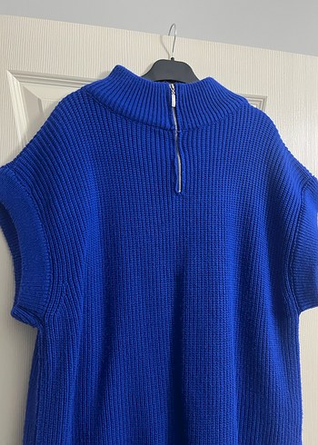 Kadın Mavi Boğazlı Triko Süveter - Görsel 5