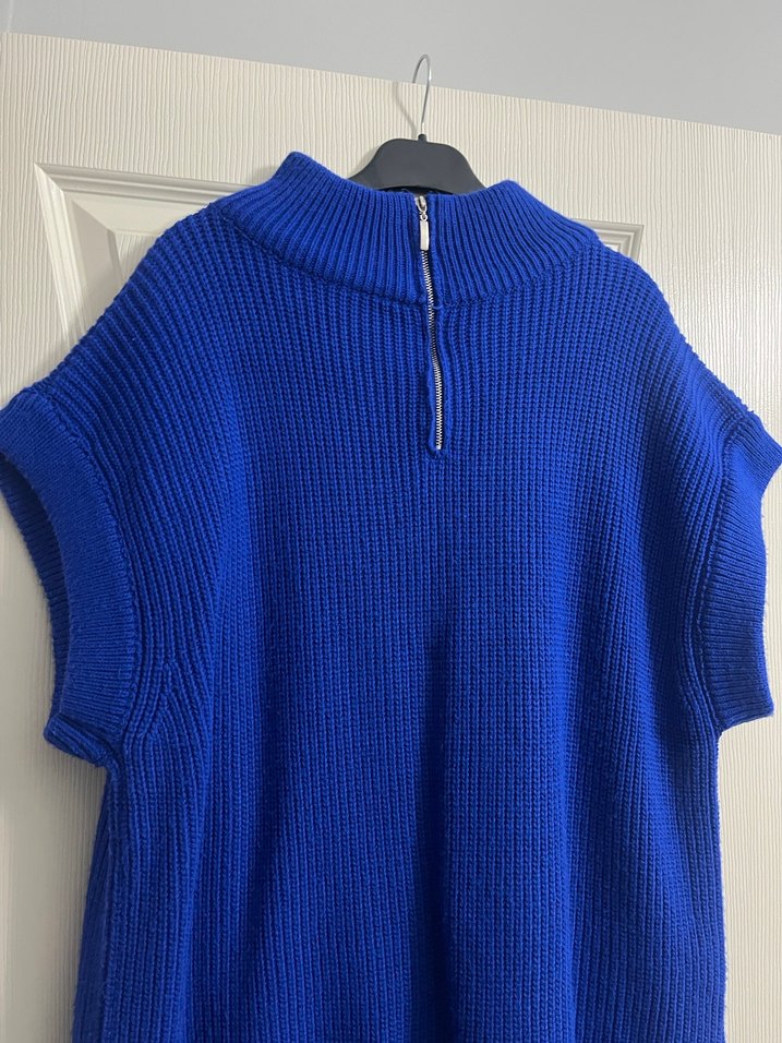 Kadın Mavi Boğazlı Triko Süveter - Görsel 5