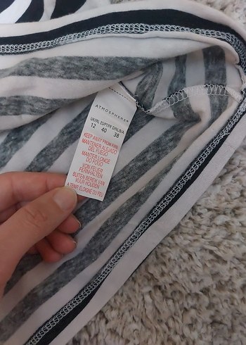 Çizgili Desenli Mini Etek M - Görsel 3