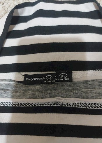 Çizgili Desenli Mini Etek M - Görsel 2