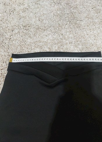 CREAM & ROUGE Siyah Drapeli Kadın Kalem Etek S - Görsel 4