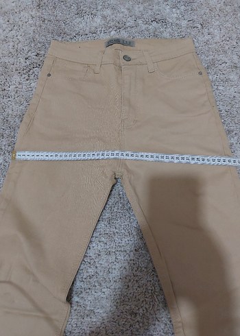 Bej Kadın Kumaş Pantolon Midi Boy - Görsel 7