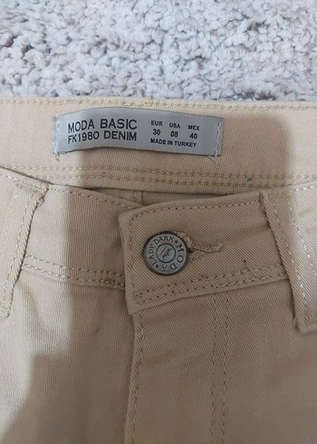 Bej Kadın Kumaş Pantolon Midi Boy - Görsel 4