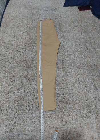 Bej Kadın Kumaş Pantolon Midi Boy - Görsel 2