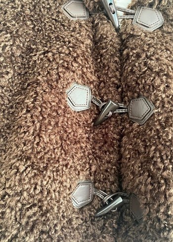 Zara Kahverengi Peluş Kısa Kadın mont - Görsel 4