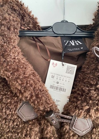 Zara Kahverengi Peluş Kısa Kadın mont - Görsel 5