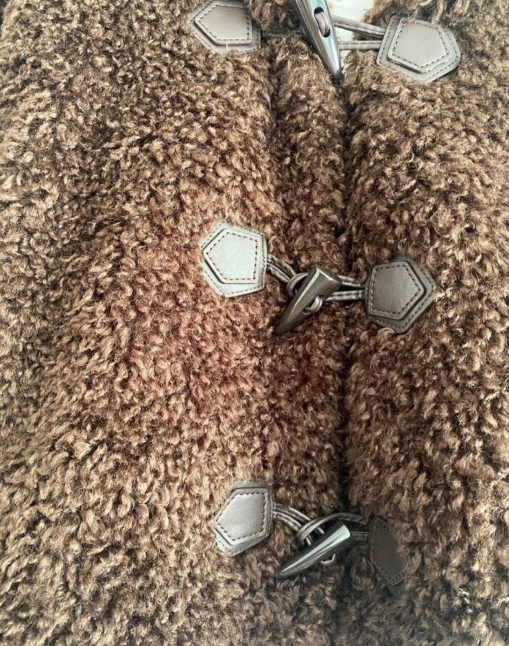 Zara Kahverengi Peluş Kısa Kadın mont - Görsel 4