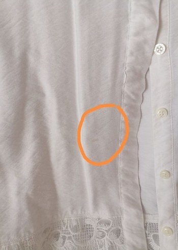 Düğmeli Beyaz Keten Kadın Gömlek - Görsel 6