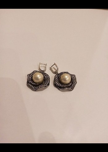 SO CHİC 925 ayar İnci detaylı işlemeli kadın takı seti - Görsel 5