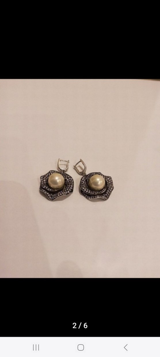 SO CHİC 925 ayar İnci detaylı işlemeli kadın takı seti - Görsel 5