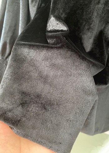 HELLİE kadın kadife şık bluz L - Görsel 3