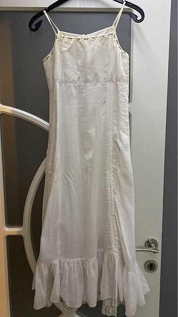 s Beden beyaz Renk İp askılı elbise