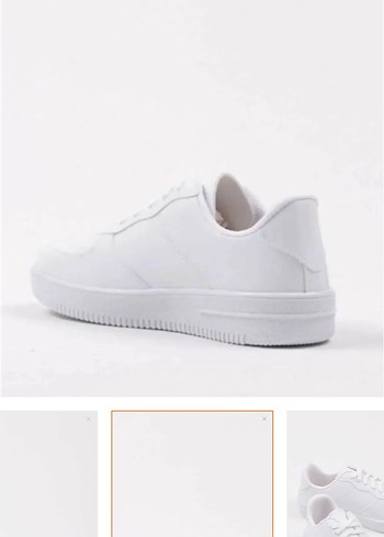 Beyaz Platform Topuklu Bağcıklı Kadın Spor Ayakkabı - Görsel 4