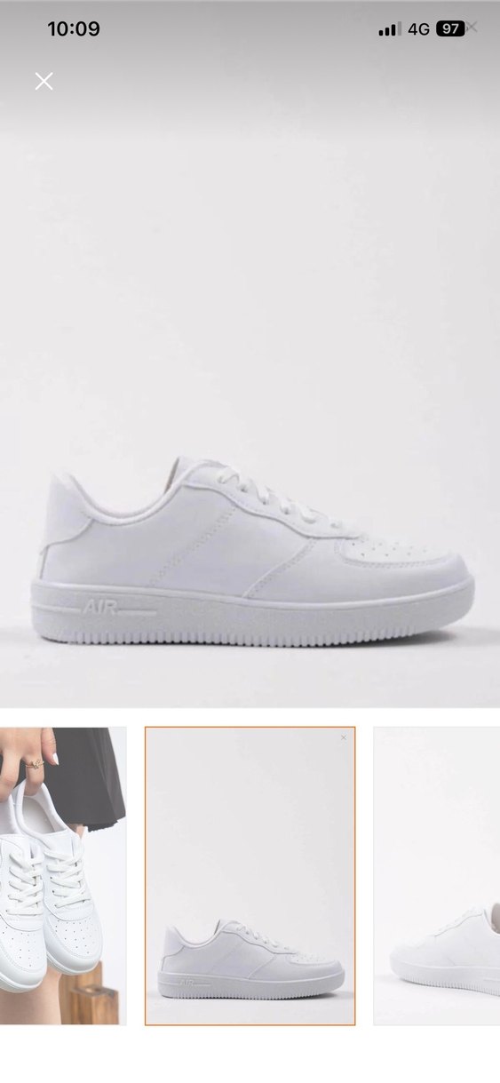 Beyaz Platform Topuklu Bağcıklı Kadın Spor Ayakkabı - Görsel 3