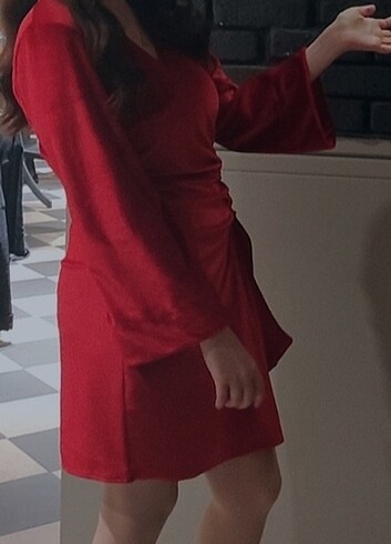 s Beden kırmızı Renk Elbise